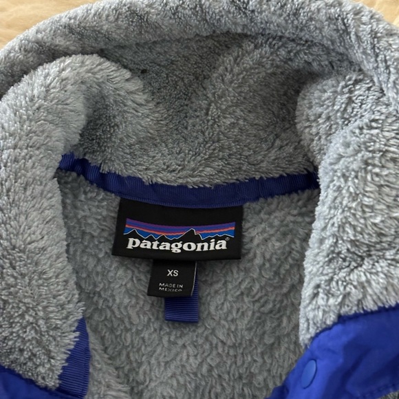 Patagonia 1/4 Snap Re-Tool Synchilla Gray and Blue Fleece Pullover - Picture 5 of 5